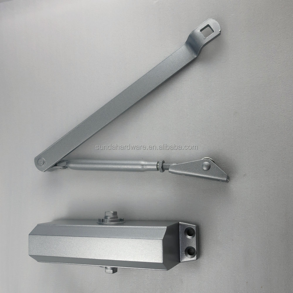 Black 180 degree commercial sliding door closer