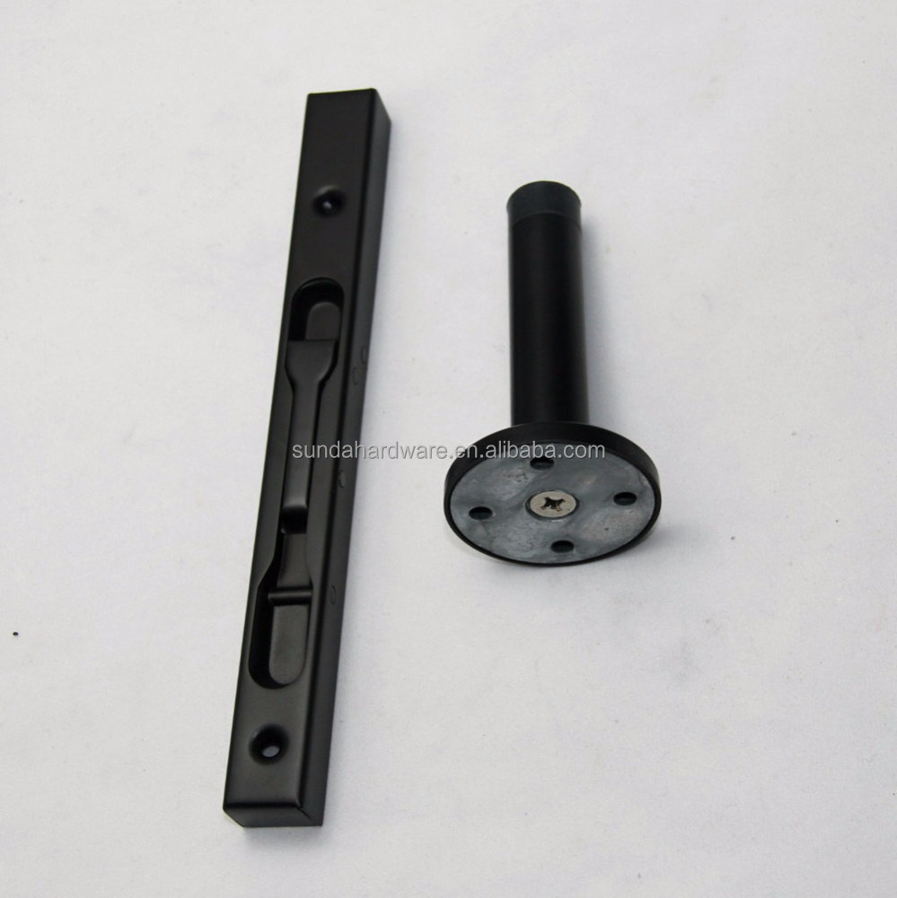 Stainless Steel Doorl Box Drop Bolt Lock with Matte Black Finish