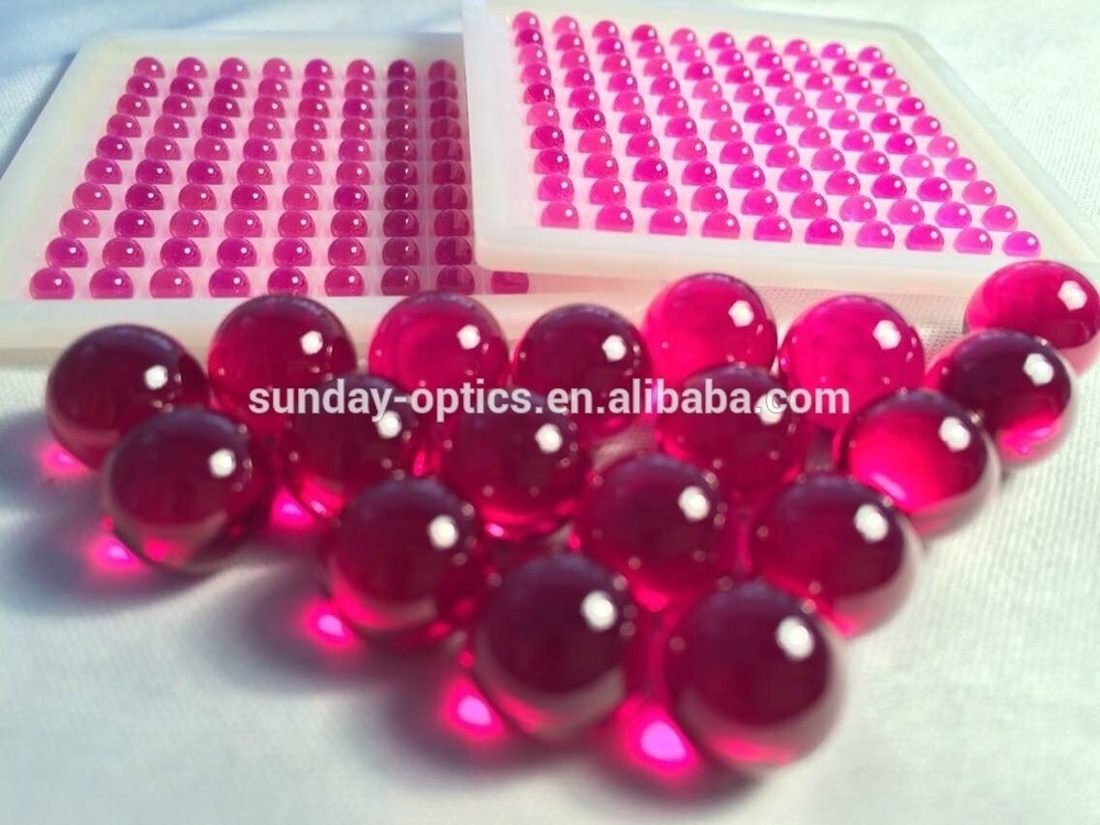 High Accuracy 40/20 Ruby Material Ball Lens 0.5mm 1mm 6mm 10mm Ball Lens