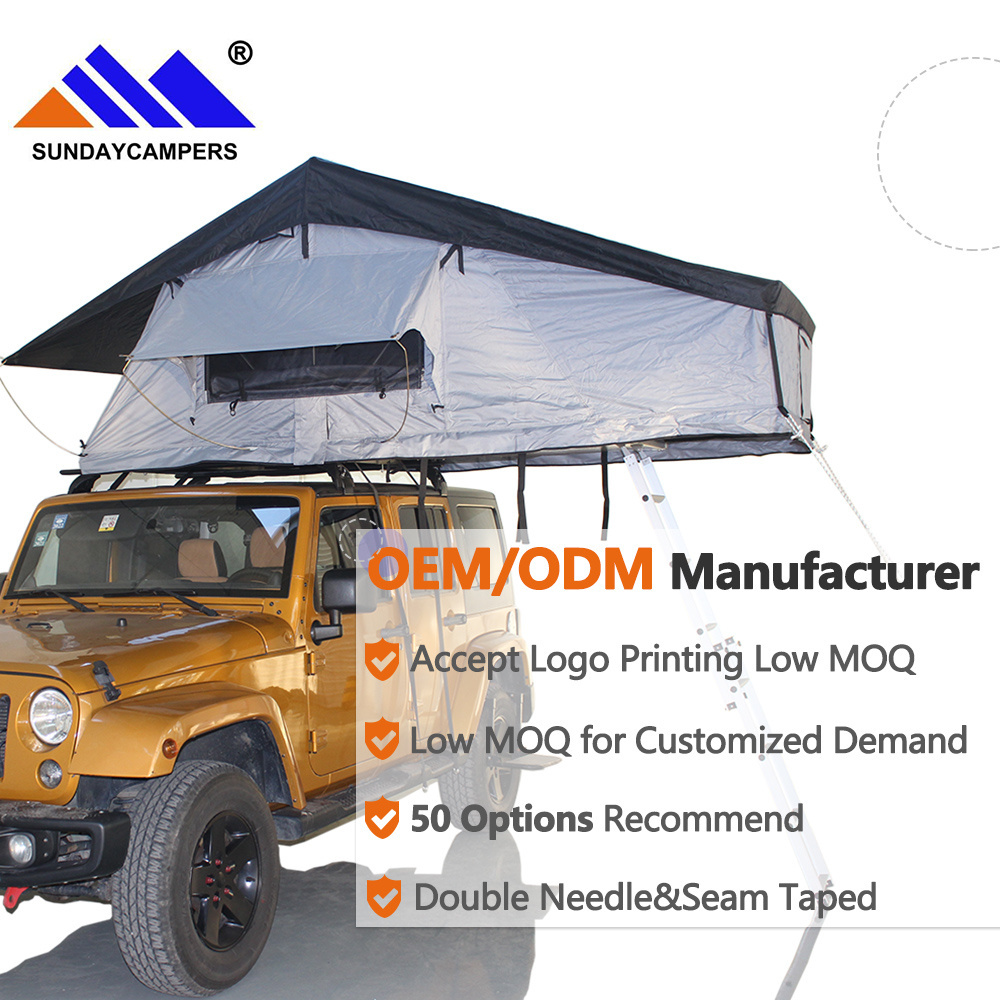 4x4 RV accessories polyester Oxford roof top camper tent with awning