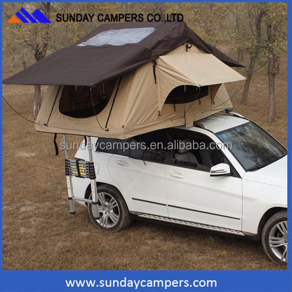 Autocamp roof tent aluminum folding bed tents camping car roof tent with mosquito net doors