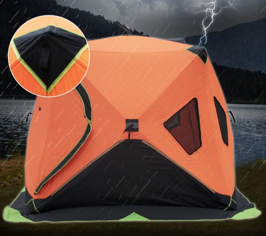 Outdoor Camping Insulated Winter Ice Fishing Fish Tent For Winter Fishing Cube Bivvy Waterproof Big Truck Pickup Ice Fish Tent