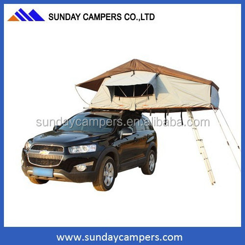 New design Hard shell 4WD roof top tent camping car tent with car awning