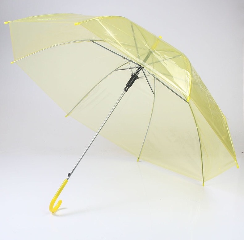 Clear kid umbrella transparent waterproof PVC  fashionable umbrella parasol for student kid pvc umbrella