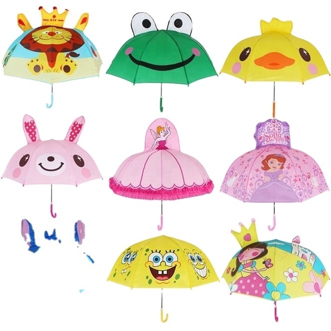 Sunday cheap Custom 3d animal print cartoon child kids umbrella