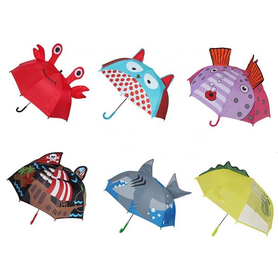 Sunday cheap Custom 3d animal print cartoon child kids umbrella