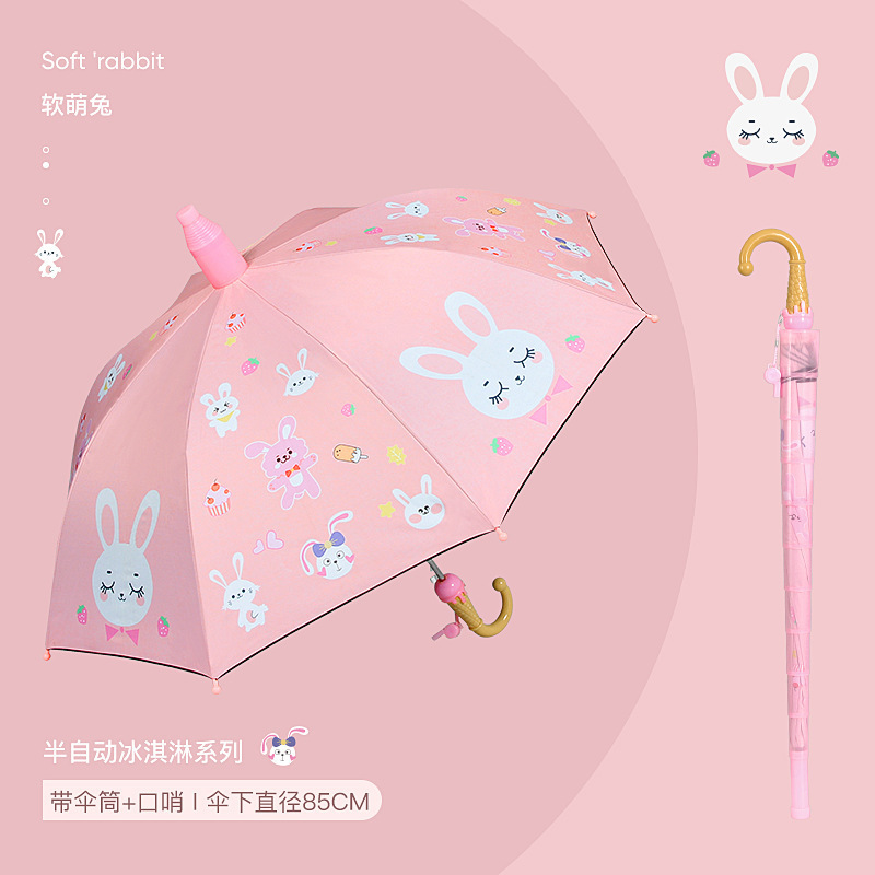 Sunday  Kids umbrella manufacturer cartoon child umbrella girl with anti-drip plastic cover