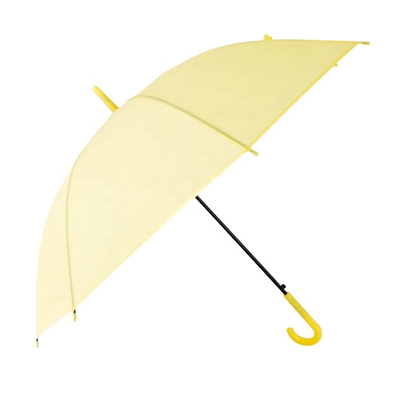 SUNDAY Cheapest Disposable automatic colorful Long Handle Straight PVC POE dome paraguas transparent Clear Umbrella