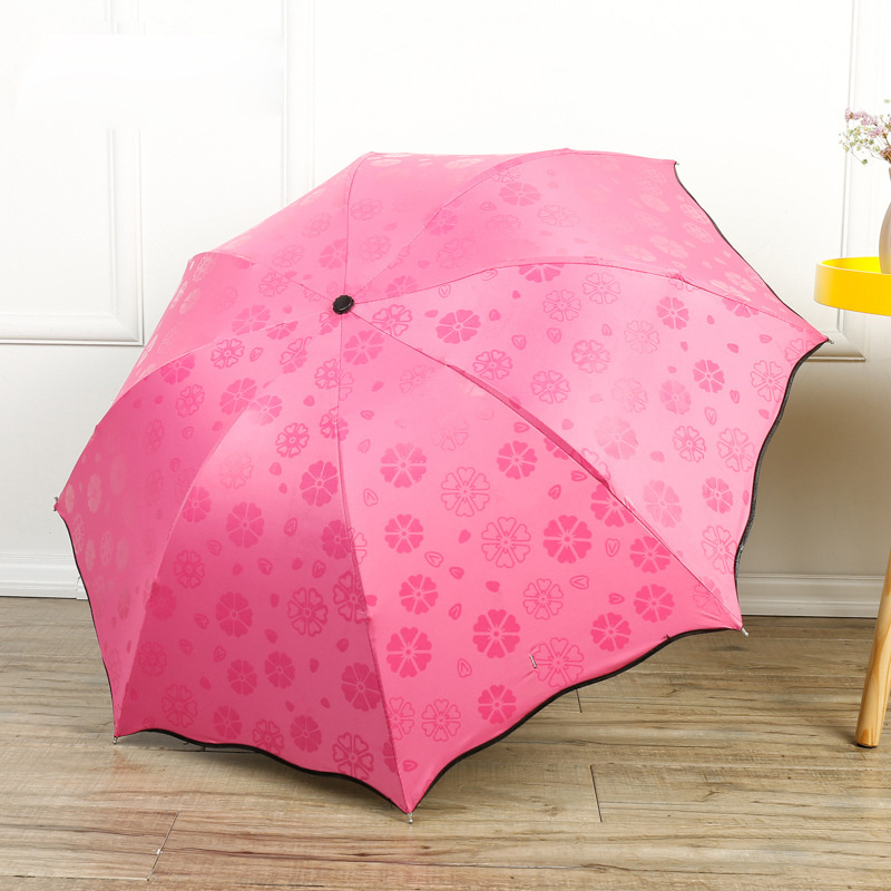 Sunday High quality Portable folding meets water blossom umbrella Outdoor vinyl 8K sunscreen umbrella