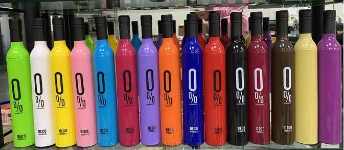 Sunday 2022 new Custom umbrella High quality windproof and rainproof  customized LOGO wine bottle umbrella