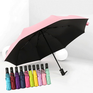 Sunday  wholesale foldable Custom Automatic 3 fold umbrella  with logo