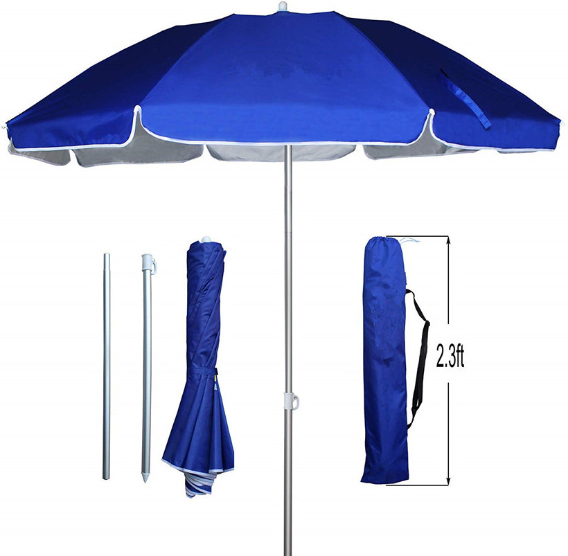 Sunday   High Quality Custom Promotion List Print Beach Outdoor parasol sombrillas beach umbrella