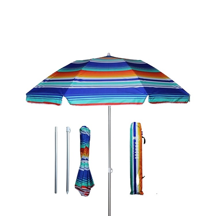 Sunday   High Quality Custom Promotion List Print Beach Outdoor parasol sombrillas beach umbrella