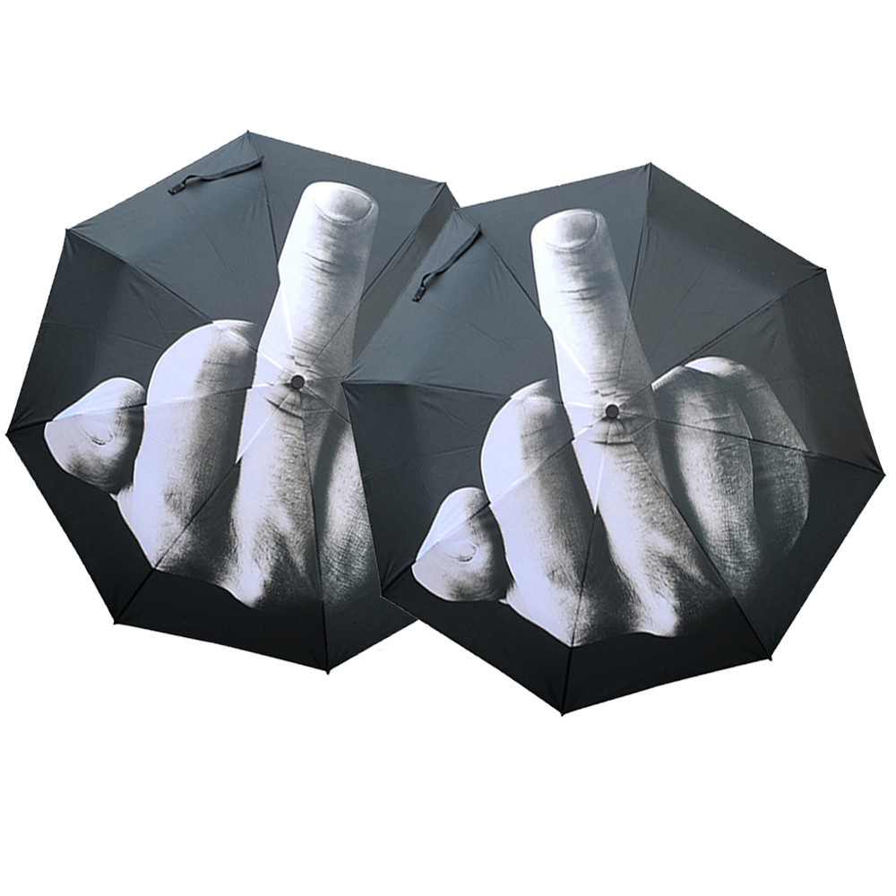 Sunday umbrella with middle finger umbrella 3 folding