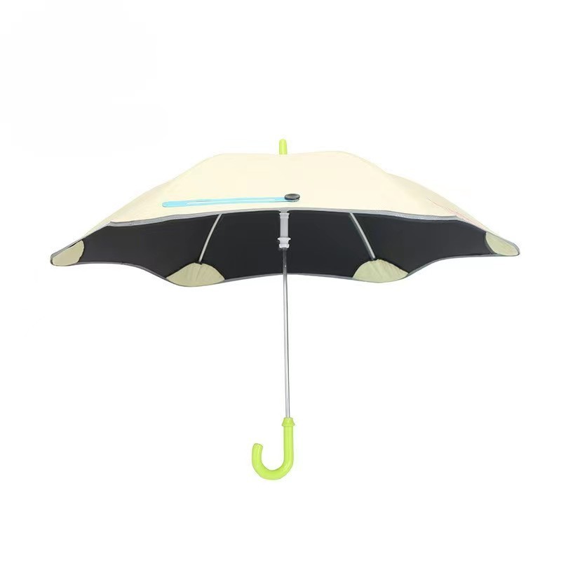 SUNDAY Reflective Strip Blunt Umbrella Black Coating Round Corner Kids Straight Umbrella For Children Gift