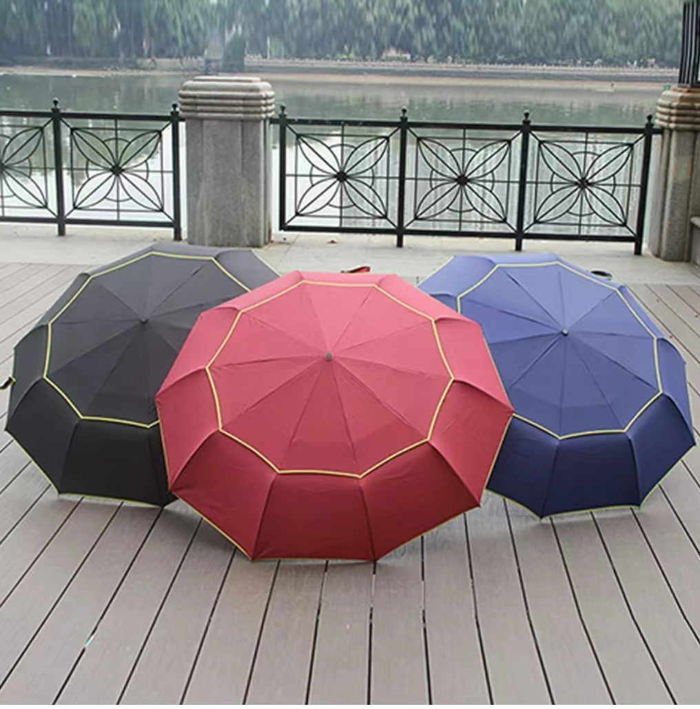 Sunday Double Layer Extra Large Oversized Golf Umbrella Heavy Duty Auto Open Windproof Waterproof Stick Rain Umbrellas