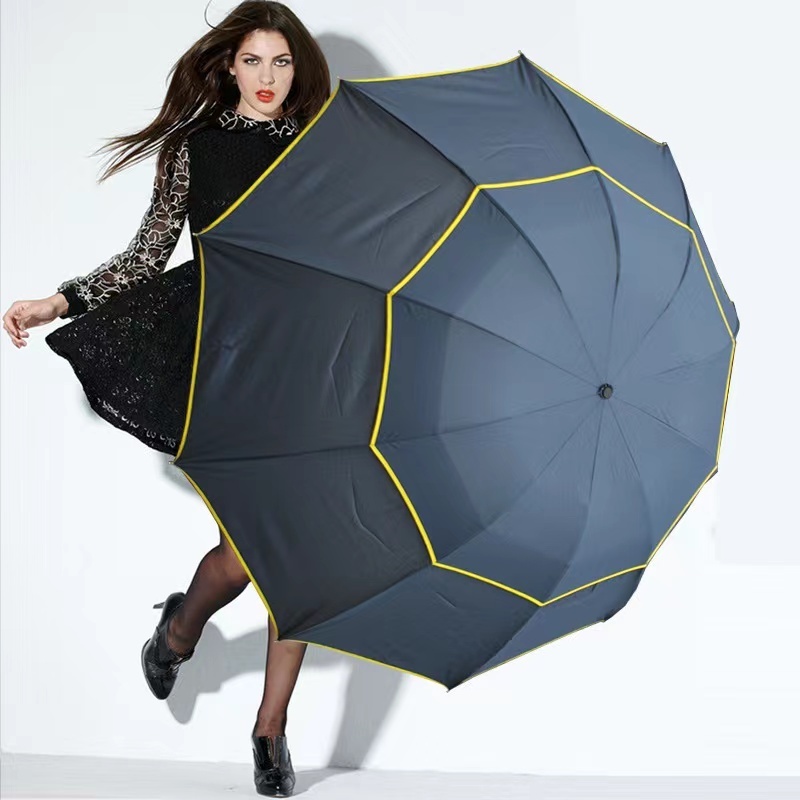 Sunday Double Layer Extra Large Oversized Golf Umbrella Heavy Duty Auto Open Windproof Waterproof Stick Rain Umbrellas