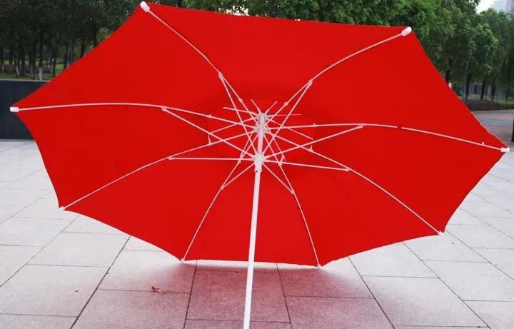 Sunday Custom Design Foldable Sun Umbrella Manual Control Metal Frame Pongee Material for Adults Outdoor Beach Umbrella