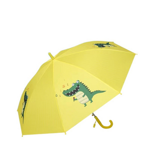 Cartoon long handled children's umbrella student automatic straight pole lightweight and cute children's umbrella