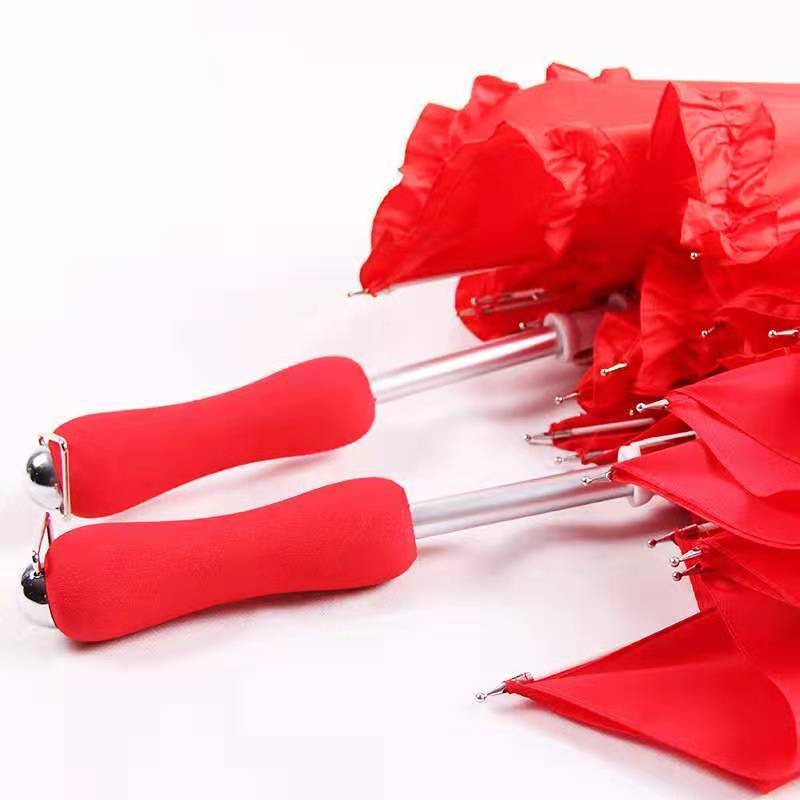 SUNDAY valentine's day wedding  red heart shape umbrella