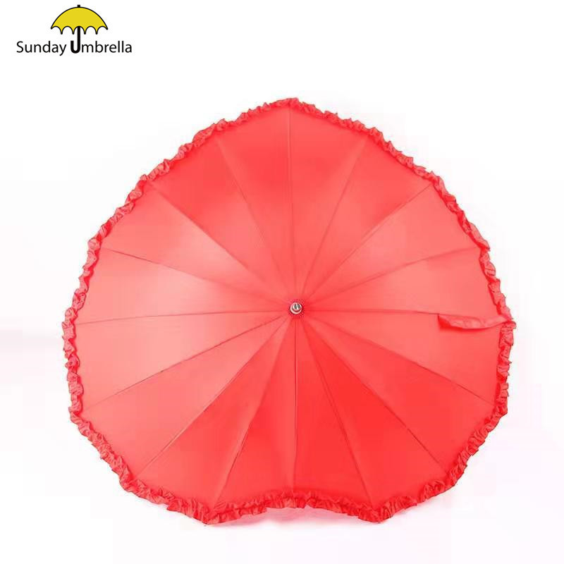 SUNDAY valentine's day wedding  red heart shape umbrella