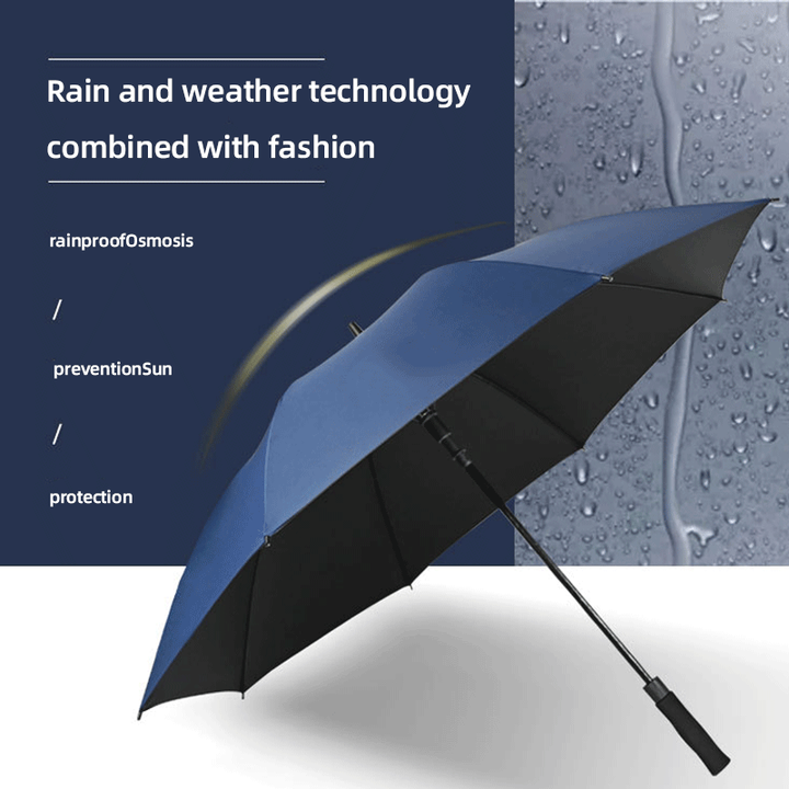 Sunday Custom Logo Printed 190T Pongee UV Proof Straight Golf Umbrella For Promotion