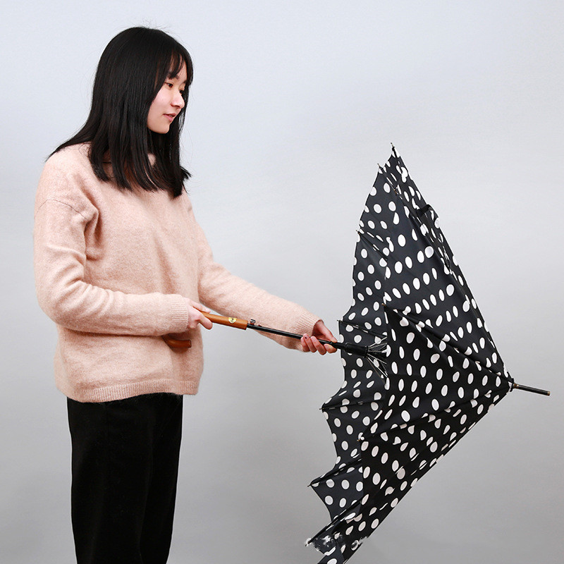 Sunday wholesale  wood handle cheap straight umbrella custom made logo print umbrellas Advertising Umbrella