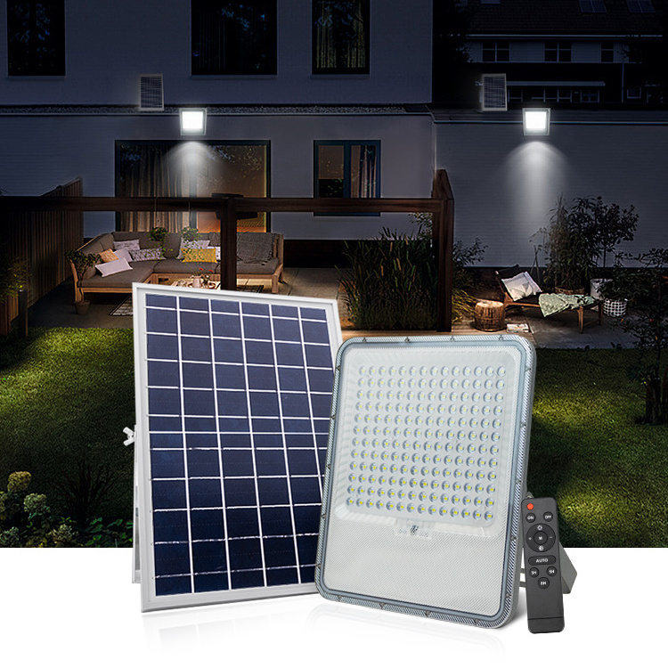 SUNDE Outdoor Floodlight Aluminum Ip65 Waterproof Projector Lamp 100w 200w 300w Garden Led Solar Flood Light