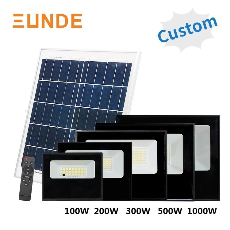 Factory Stadium Ip65 Waterproof Outdoor 100w 200w 300w 400w 500w Led Solar Flood Lights