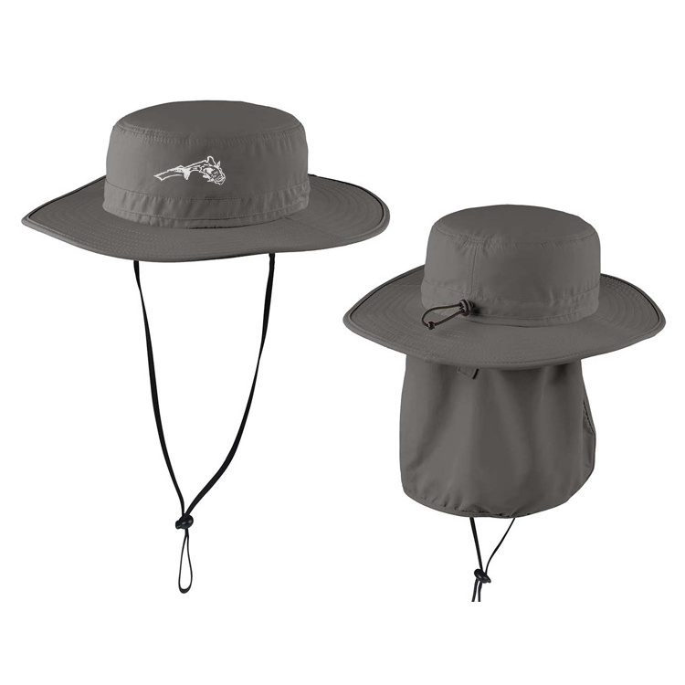 Waterproof boonie fishing hat with thin strap with or without sun flap