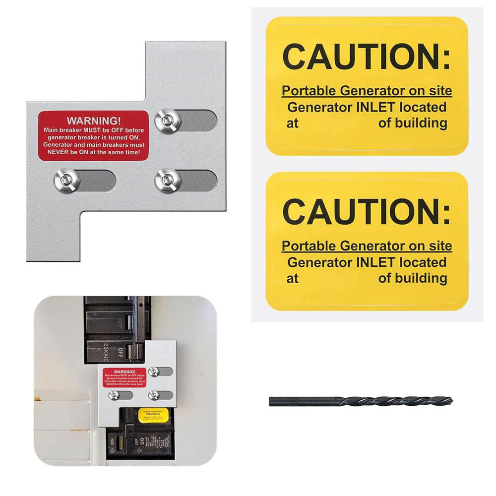 Generator Interlock Kit Compatible with General Electric 150 or 200 amp Main Breaker. 1 1/4 Inch Spacing