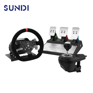 New Pxn V10 Wired Force Feedback Vibration Gaming Steering Wheel Set With Gear Shifter For PC Ps4 Ps5