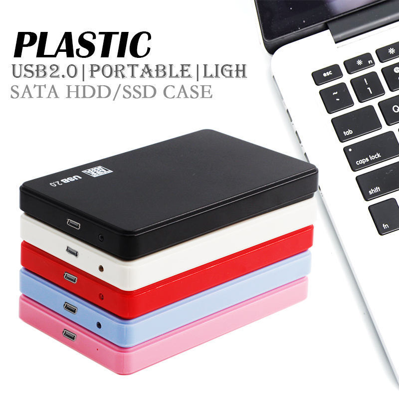 Portable Tool-Free Hard Drive Enclosure Pocket USB 2.0 New 2.5 Inch SSD Case External Hard Disk Docking Station