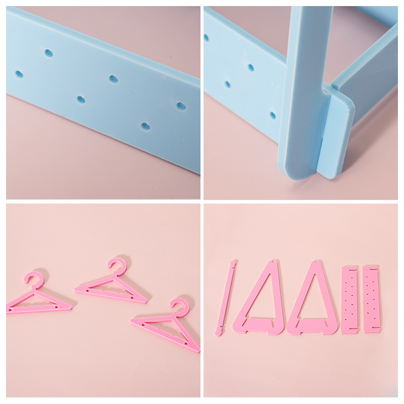 2022 New Unique Acrylic Plastic Hanger Creative Girl Earring Display Stand Pink Blue earring display rack