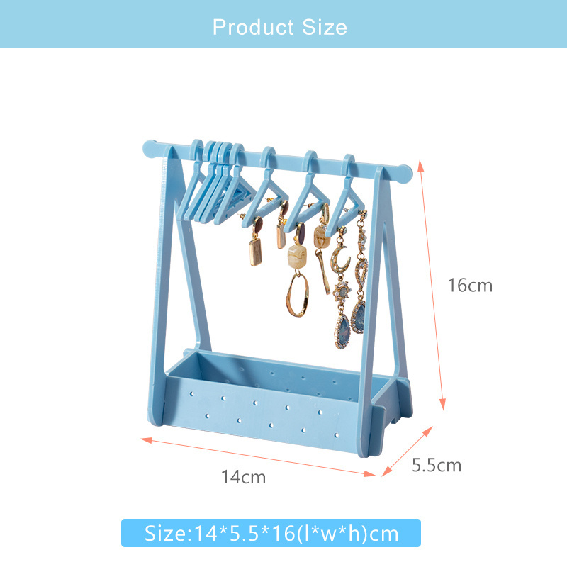 2022 New Unique Acrylic Plastic Hanger Creative Girl Earring Display Stand Pink Blue earring display rack