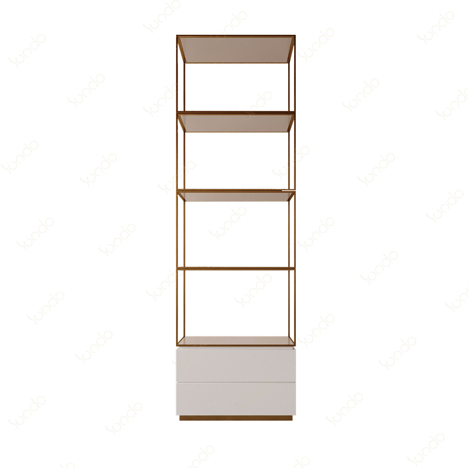 Metal display cabinet Multi-layer luxury bags display cabinet High-end women's shoes leather Shoes boutique store design