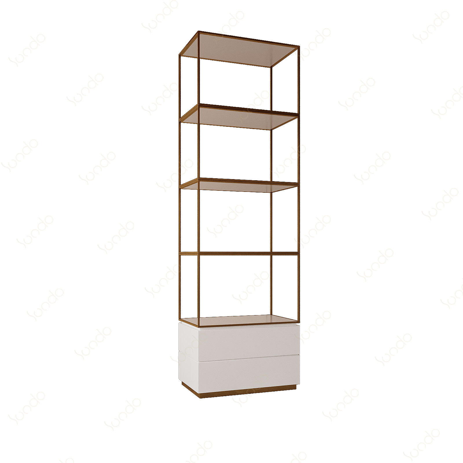 Metal display cabinet Multi-layer luxury bags display cabinet High-end women's shoes leather Shoes boutique store design