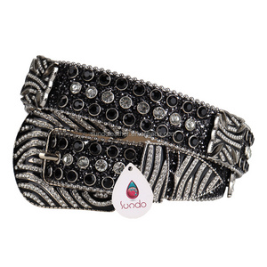 New Inspired Designer Custom Laser Belts Bb Simon Men Women Shiny Studded Crystal Dna Black Rhinestones Pu Diamond Belt