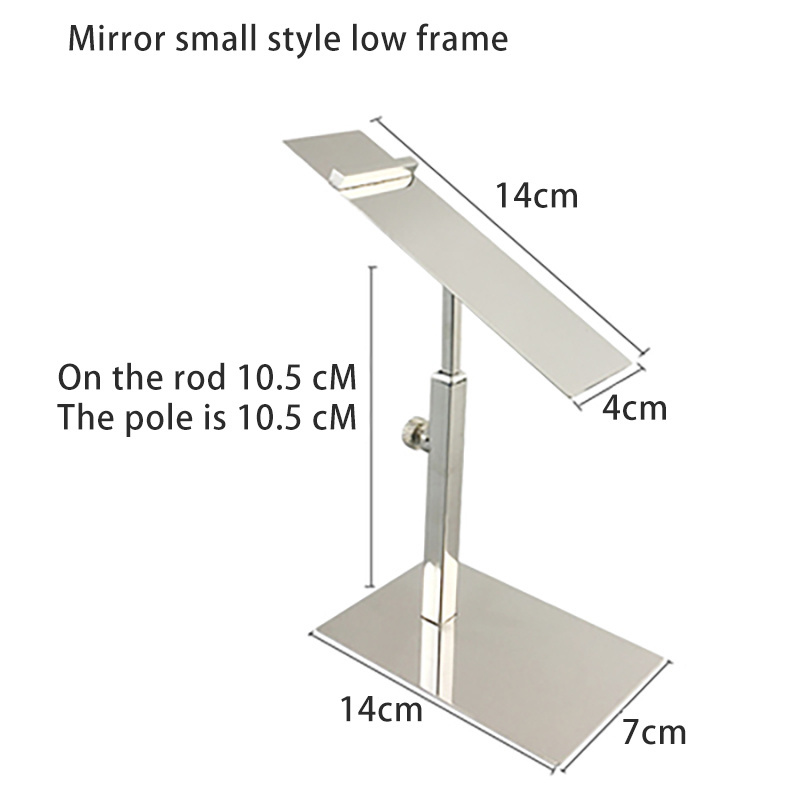 Factory wholesale shoes lifting bracket retail shop stainless steel leather shoe rack metal display holder