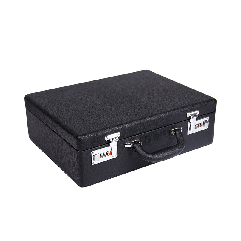 Factory Wholesale Luxury High Quality Leather Velvet Jewelry Display Tray Large Storage Box Earrings Necklace Jewelry Suitcase