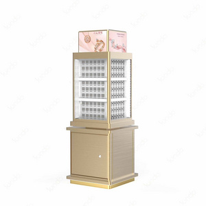 Luxury rotatable stainless steel watch jewelry showcase display cabinet custom jewelry shop cabinet display counter for store