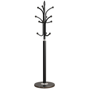 Iron Bedroom Hat clothes horse standing coat hanger strong tree stand Black type stand clothing display rack for clothes shop