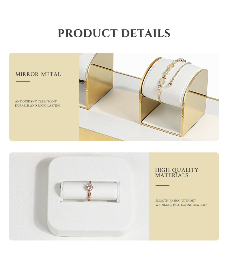 Luxury jewellery brand store window display prop metal base necklace earrings rings bracelet holder jewelry stand display