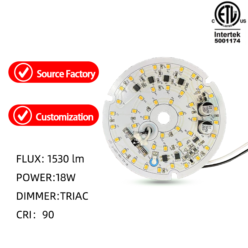 18W 120V ETL LED PCB Module Panel Retrofit Kit for Ceiling Fan Light Ceiling Flush Light Replacement