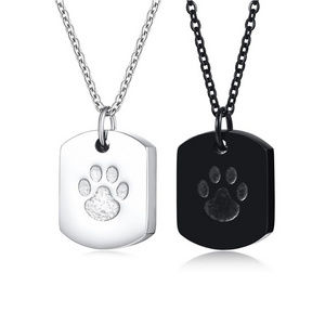 IP Black Plated Stainless Steel Ashes Jewelry Memorial Pet Cremation Urn Pendant Necklace