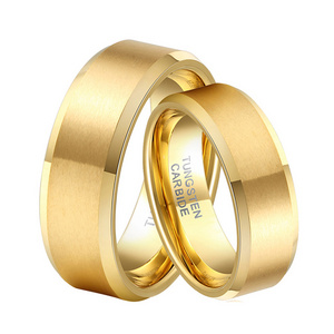 Wholesale 18K Yellow Gold Plated Couple Wedding Band Tungsten Ring For Couples