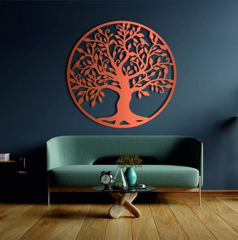 Custom Factory Directly Sales Tree of life Wall Art Wall hangings Gift Home Decor Metal Wall Art Decoration