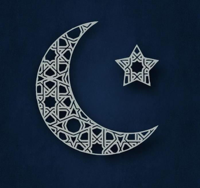 Crescant And Star Metal Arts Hanging for Muslim Homes Wall Decor Islamic Calligraphy Metal Decorations Of Islamic Wall Art