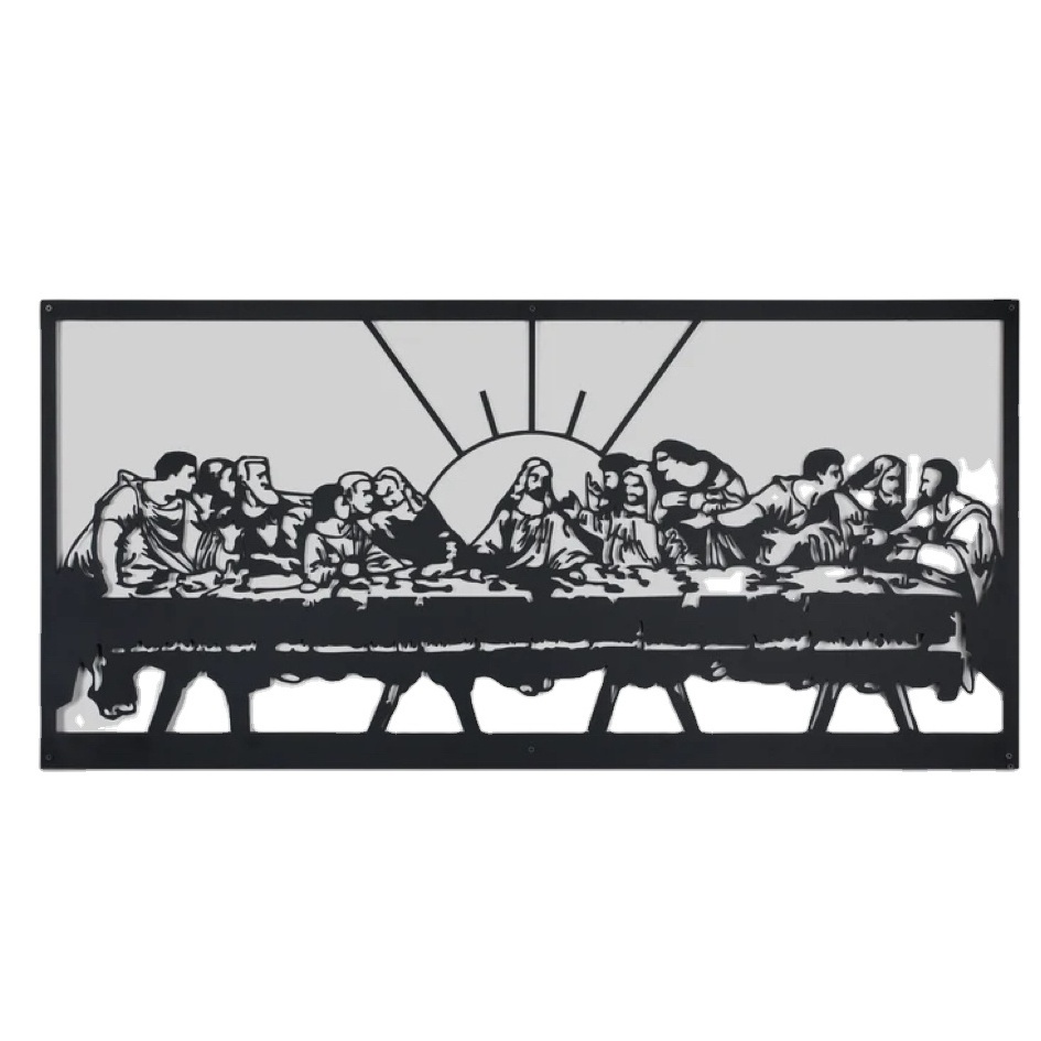 Jesus Last Supper Metal Wall Decor Christian Metal Gift  Da Vinci Artwork Home Wall Art Metal Wall Decoration