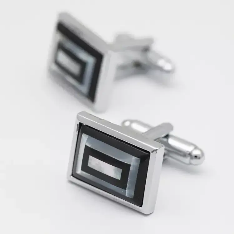 Factory Price Custom Logo Designer Hot-selling Round Square Shape Cufflink Gemstone Personalised Cufflinks